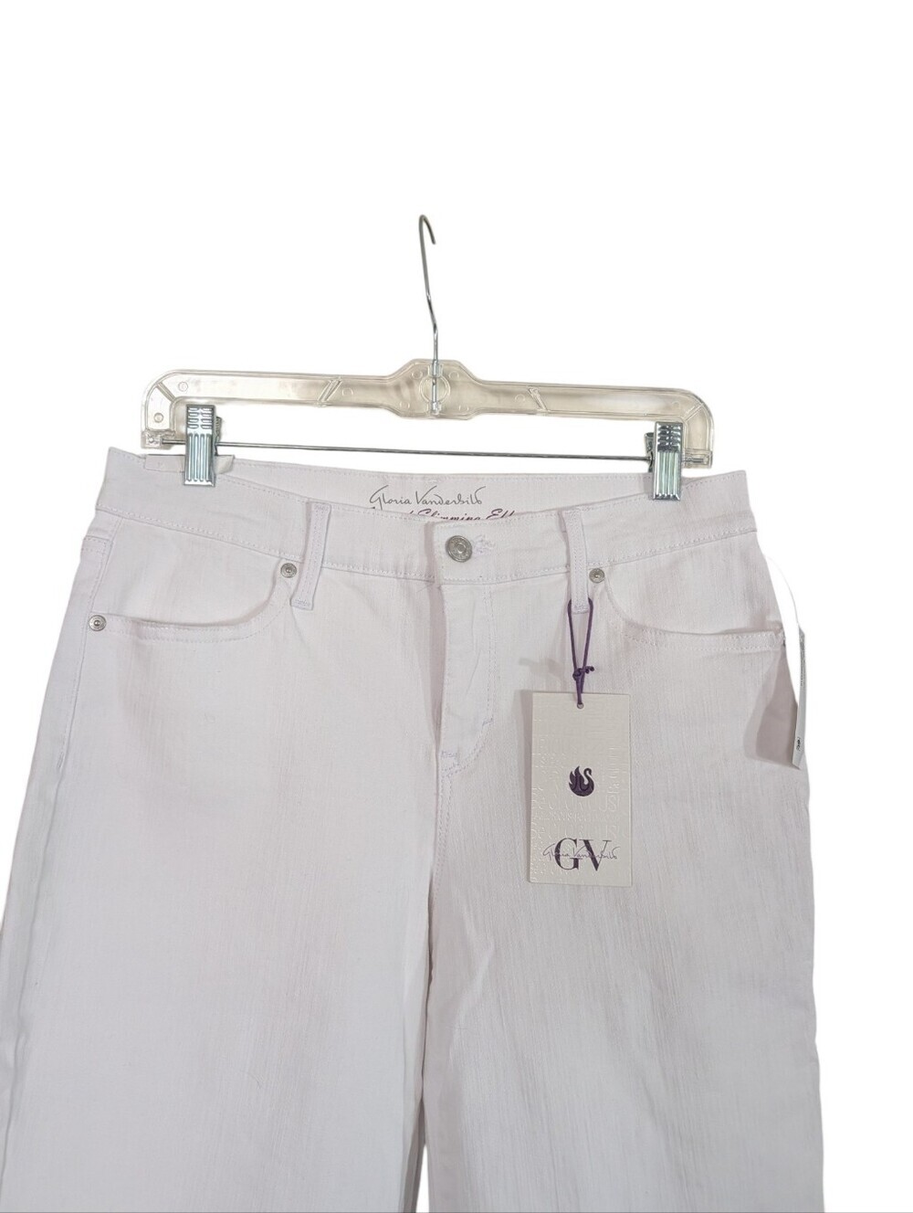 NWT Gloria Vanderbilt Lorelai All Around Slimming Effect White Bermuda Shorts 6P - Picture 3 of 11